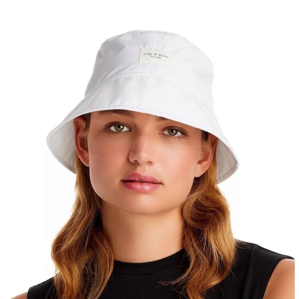 Rag & Bone Women's Addison Denim Bucket Hat -size Small / Medium - Ecru White - Picture 3 of 13